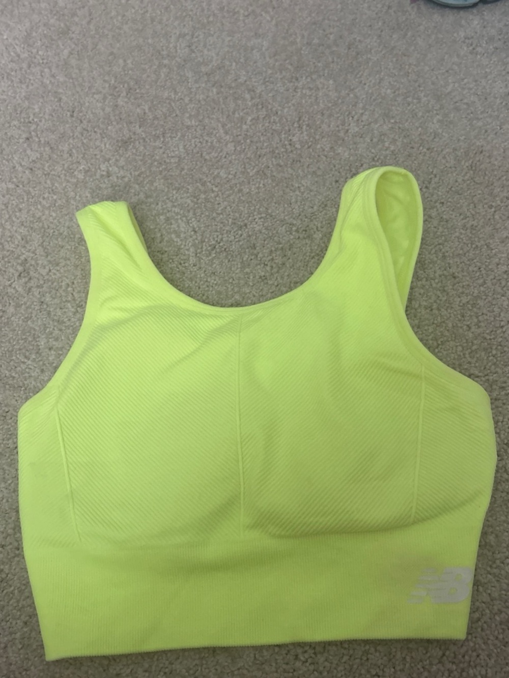 New Balance Neon Lime Seamless Sports Bra